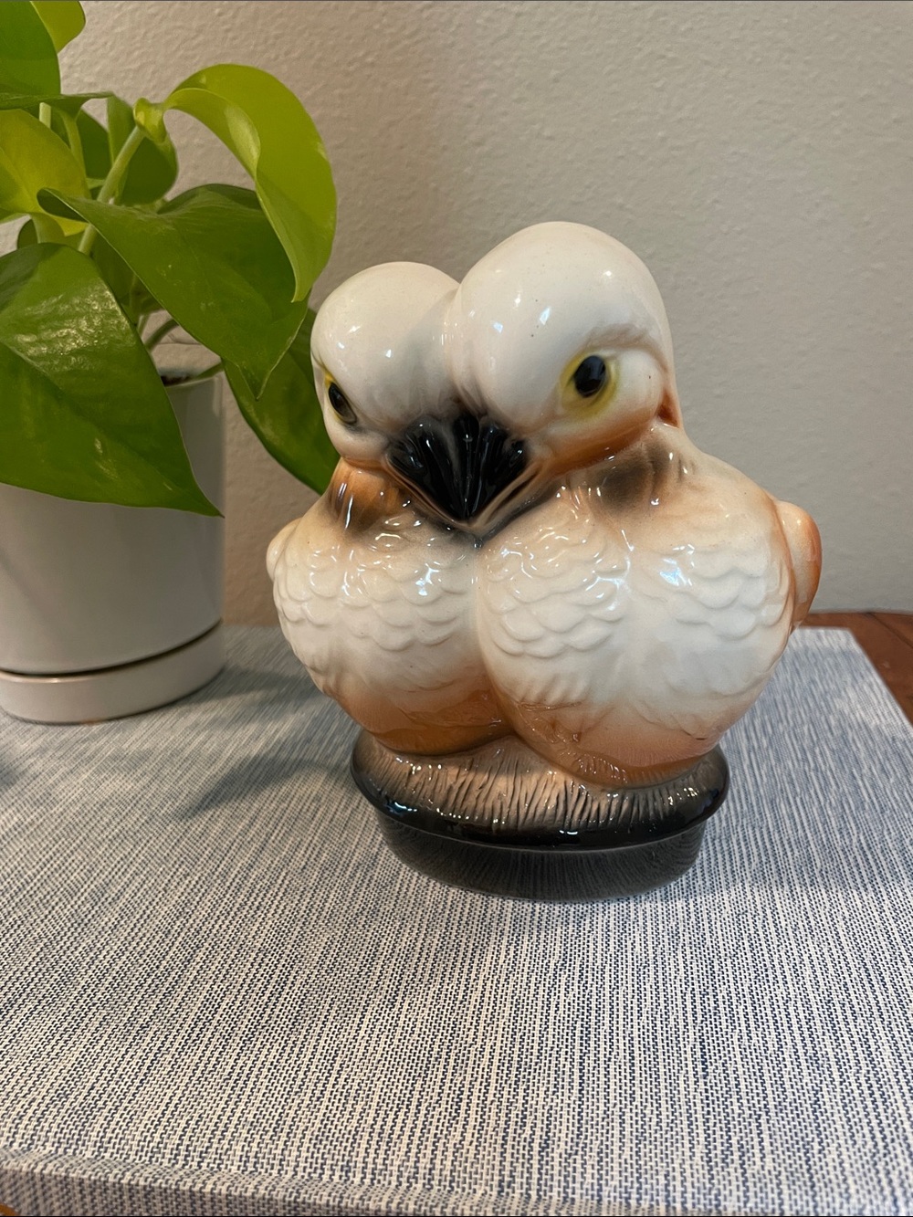 Vintage 1950s Love Birds Planter | Mid-Century Modern Ceramic | MCM Décor